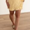 Lofty Manner Short Jazzy Pyramid Gold Print