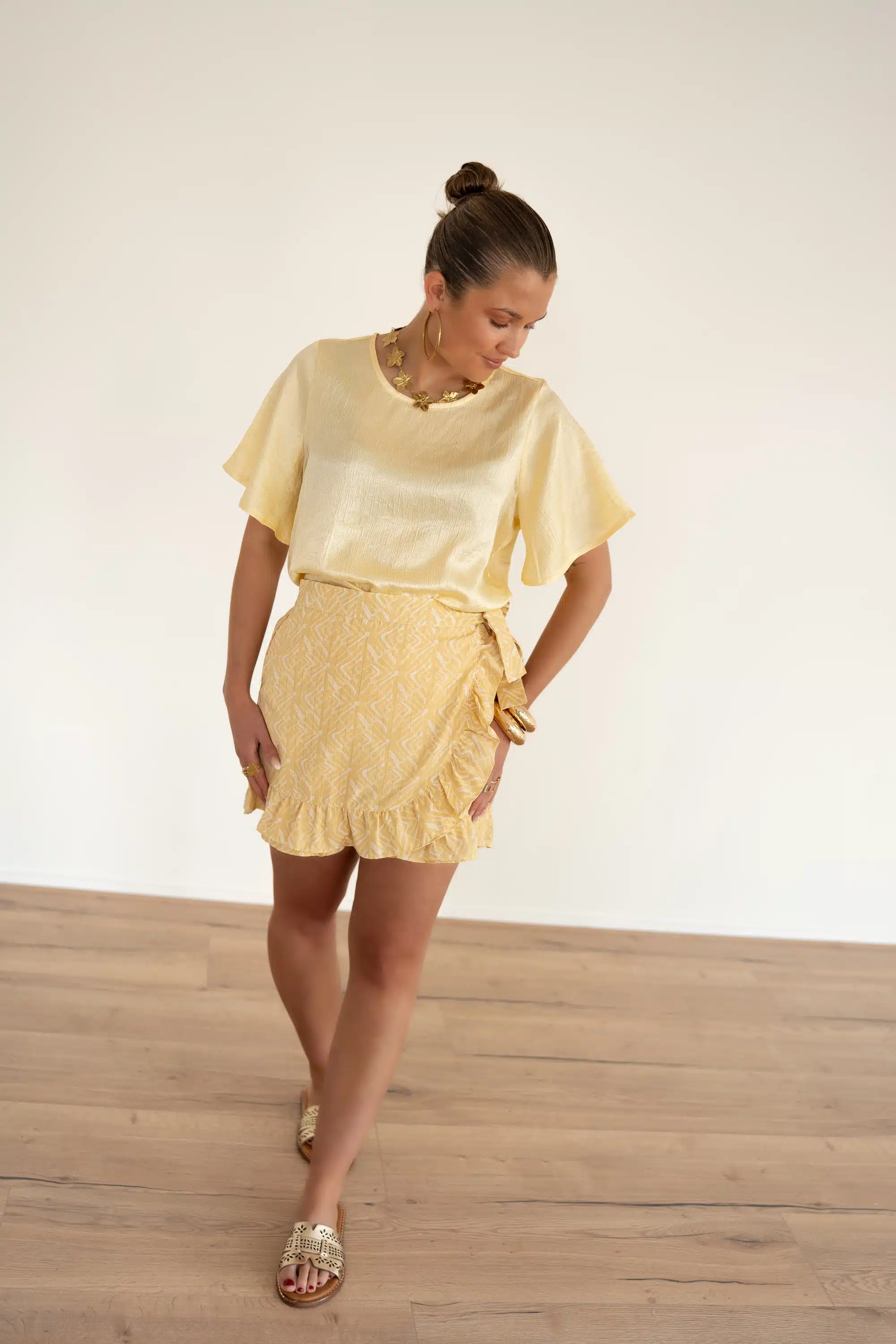 Lofty Manner Short Jazzy Pyramid Gold Print - Afbeelding 10