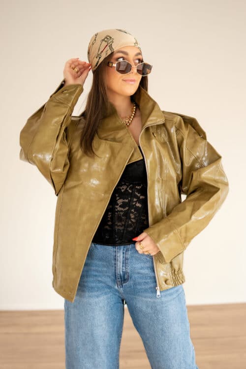Milly Lack Jacket Olive -