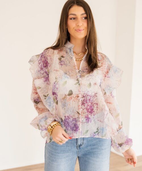 Alternative view of Fenna Flower Blouse Lila |