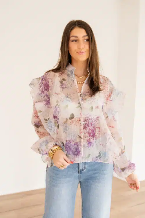 Alternative view of Fenna Flower Blouse Lila |