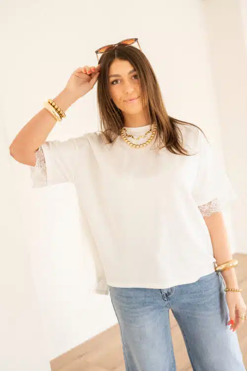 Alternative view of Lace Shirt White