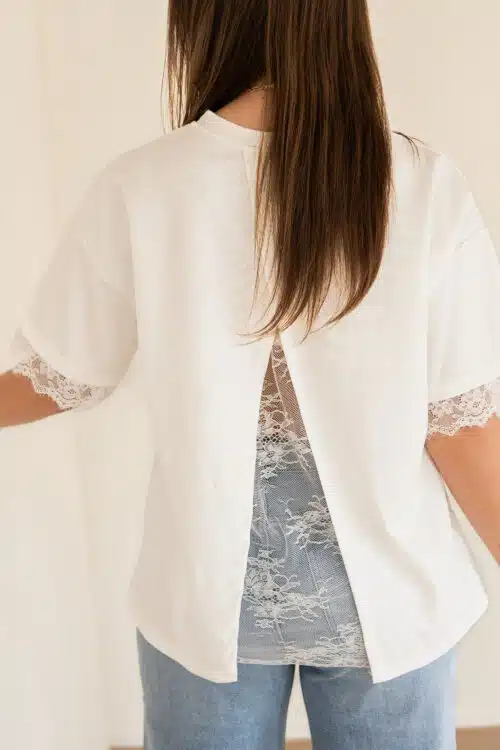 Lace Shirt White