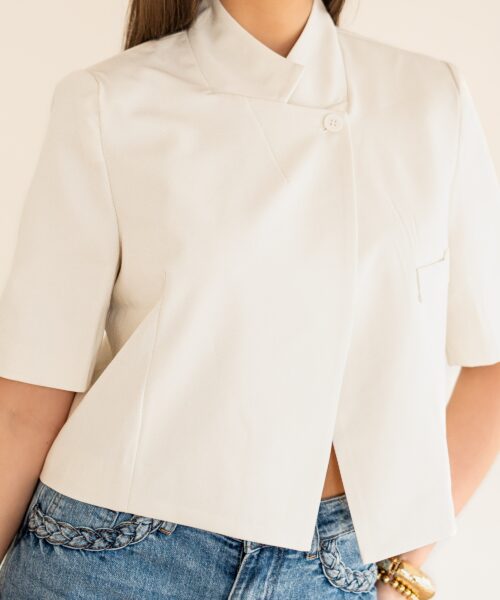 Alternative view of Sowella Blazer Top Ecru |