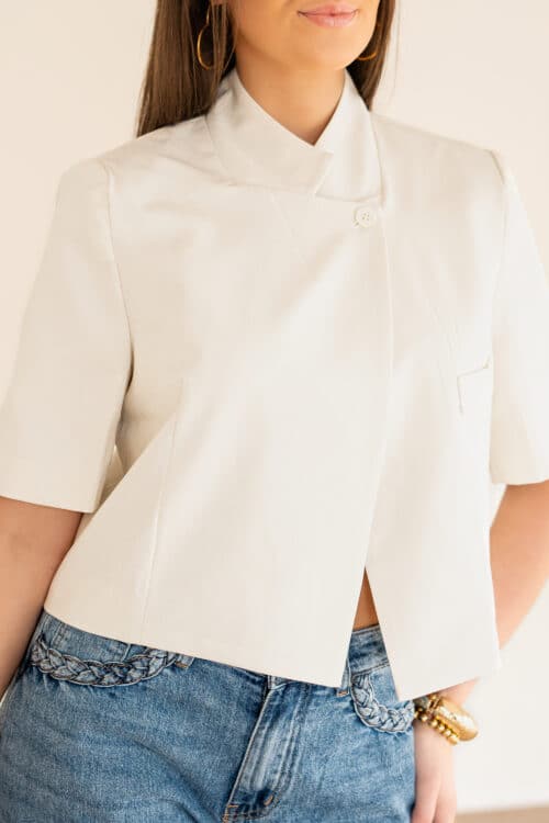 Alternative view of Sowella Blazer Top Ecru |