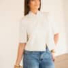 Sowella Blazer Top Ecru |