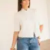 Sowella Blazer Top Ecru |