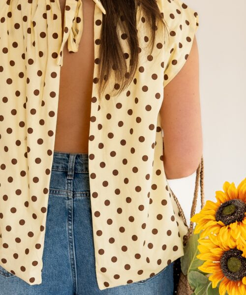 Dora Dots Top Yellow Brown
