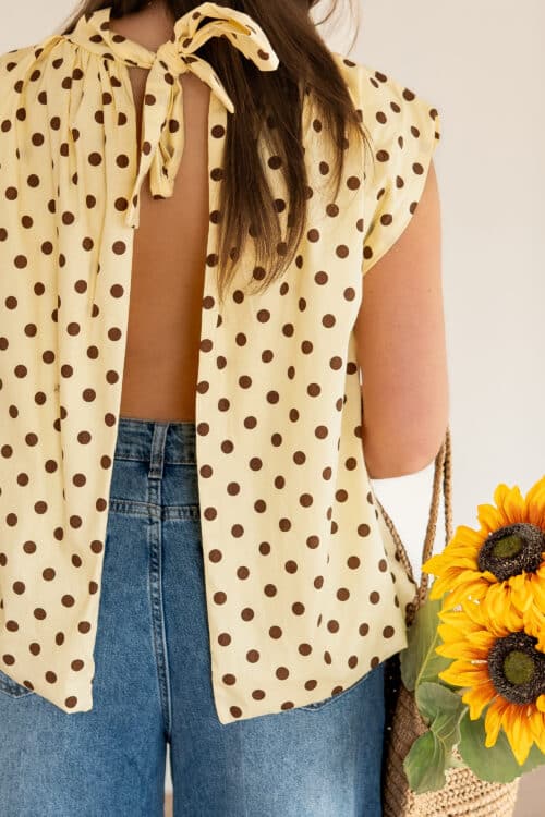 Dora Dots Top Yellow Brown