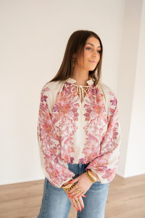 Ninthe Paisley Blouse Pink.