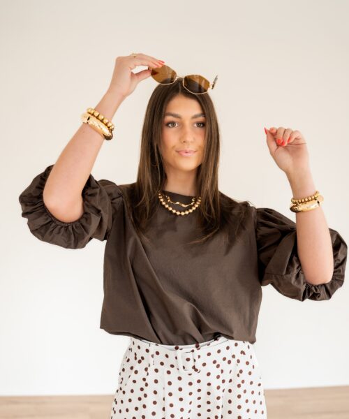 Alternative view of Minou Blouse Brown
