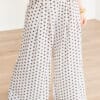Mina Polkadot Pants Beige Brown