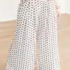 Mina Polkadot Pants Beige Brown