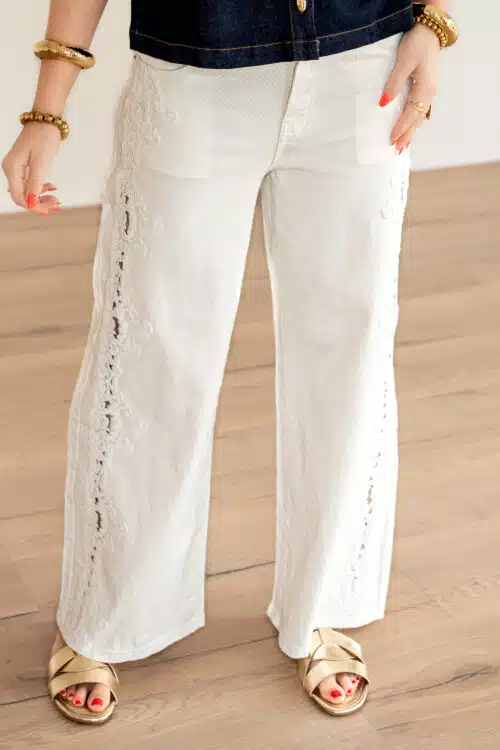 Embroidery Wide Leg 0010