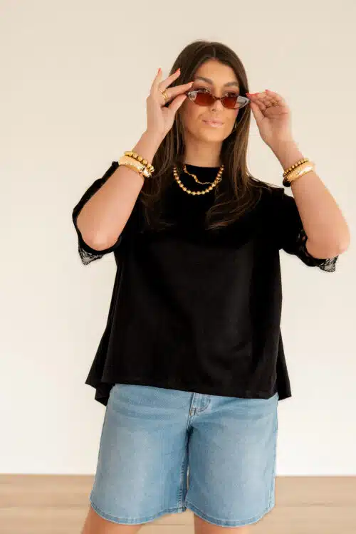 Alternative view of Lace Shirt Black