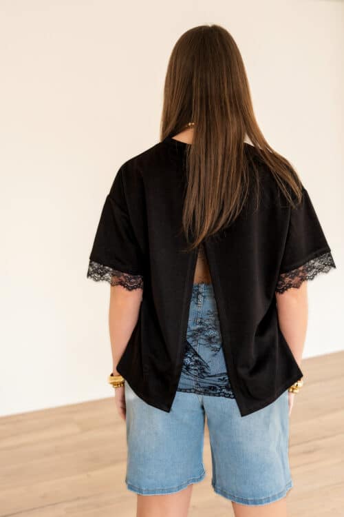 Lace Shirt Black