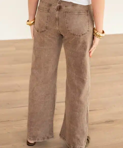 Alternative view of Moya Wide Leg Light Brown 0013-3
