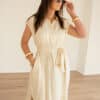 Claudia Dress Beige^