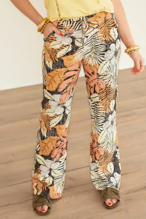 Mi Piace Trouser Straight Botanical Print