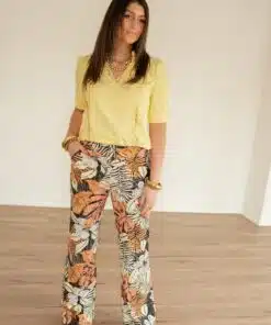 Alternative view of Mi Piace Trouser Straight Botanical Print