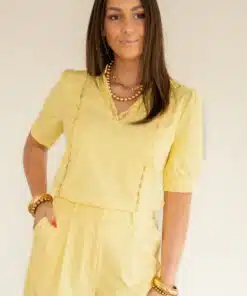 Mi Piace Travel Blouse Yellow
