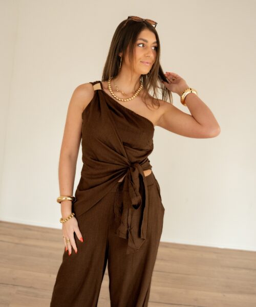 Sanne Linnen Set Brown ~