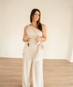 Alternative view of Sanne Linnen Set Beige |