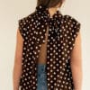 Dora Dots Top Brown White
