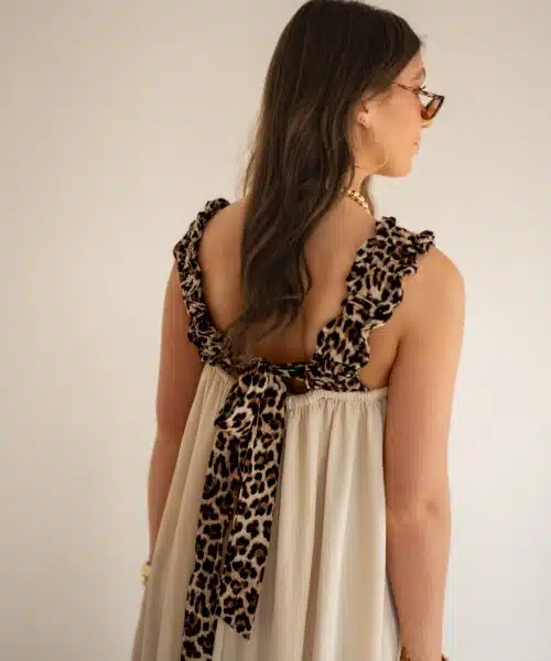 Jolien Dress Beige Leo
