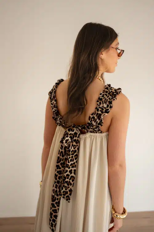 Jolien Dress Beige Leo