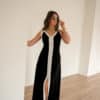 Lora Dress Black White