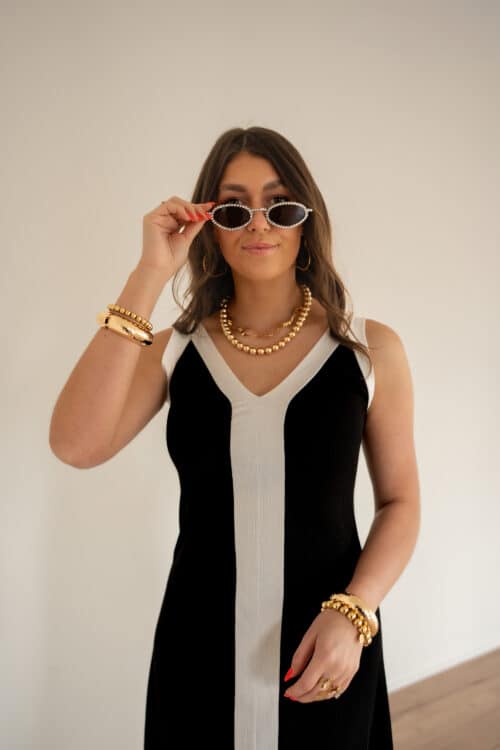 Alternative view of Lora Dress Black White