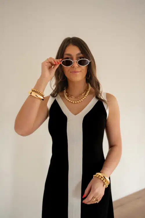 Alternative view of Lora Dress Black White