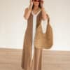 Lora Dress Camel White