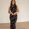 Bibi Dress Zebra Print Black