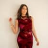Bibi Dress Fuchsia Red Print