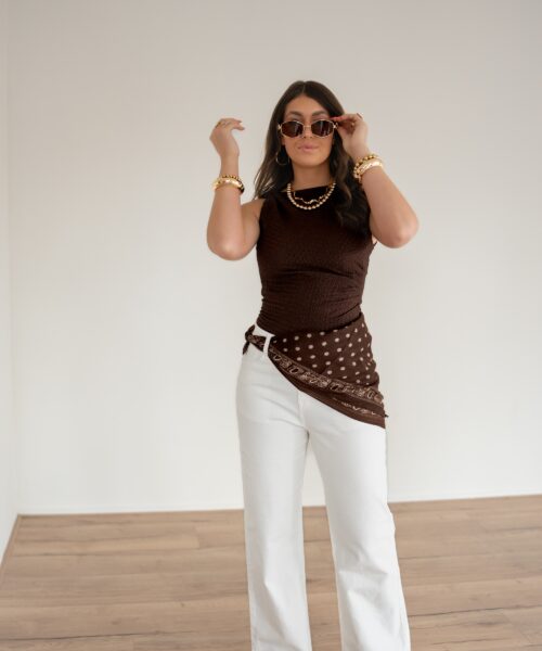 Noa Wide Leg Scarf Jeans 0055