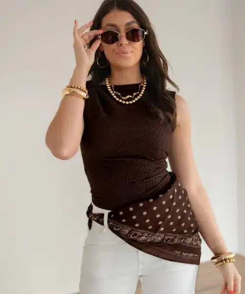 Alternative view of Noa Wide Leg Scarf Jeans 0055