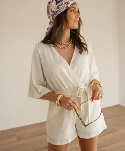 Lofty Manner Playsuit Cassie Offwhite