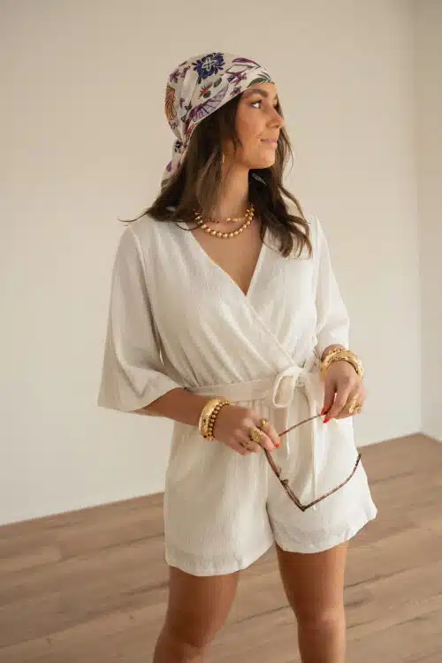 Lofty Manner Playsuit Cassie Offwhite