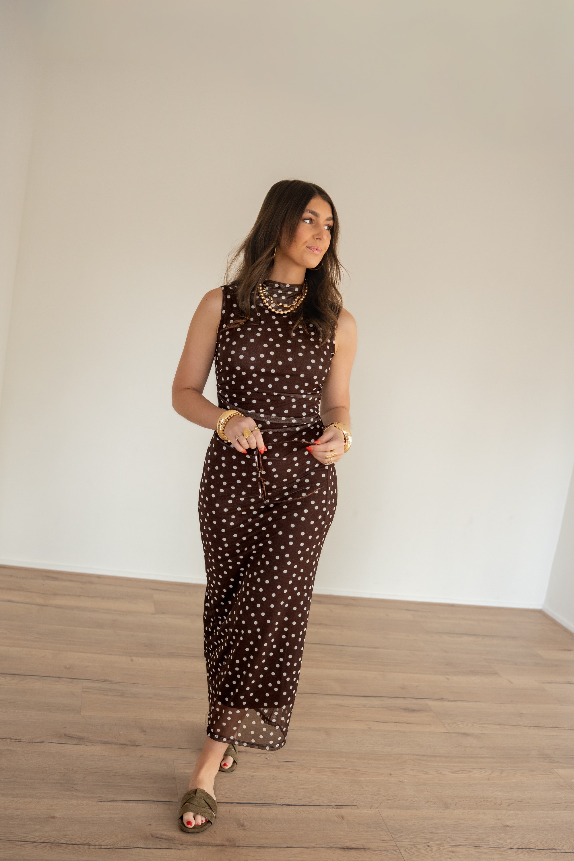 Bibi Dress Dots Brown - Afbeelding 4
