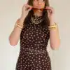 Bibi Dress Dots Brown