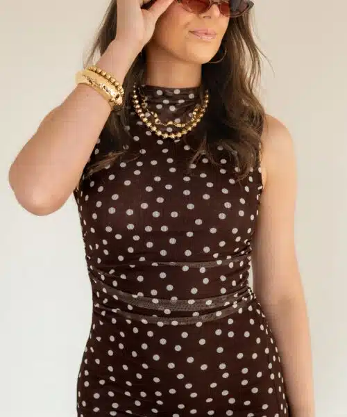 Alternative view of Bibi Dress Dots Brown