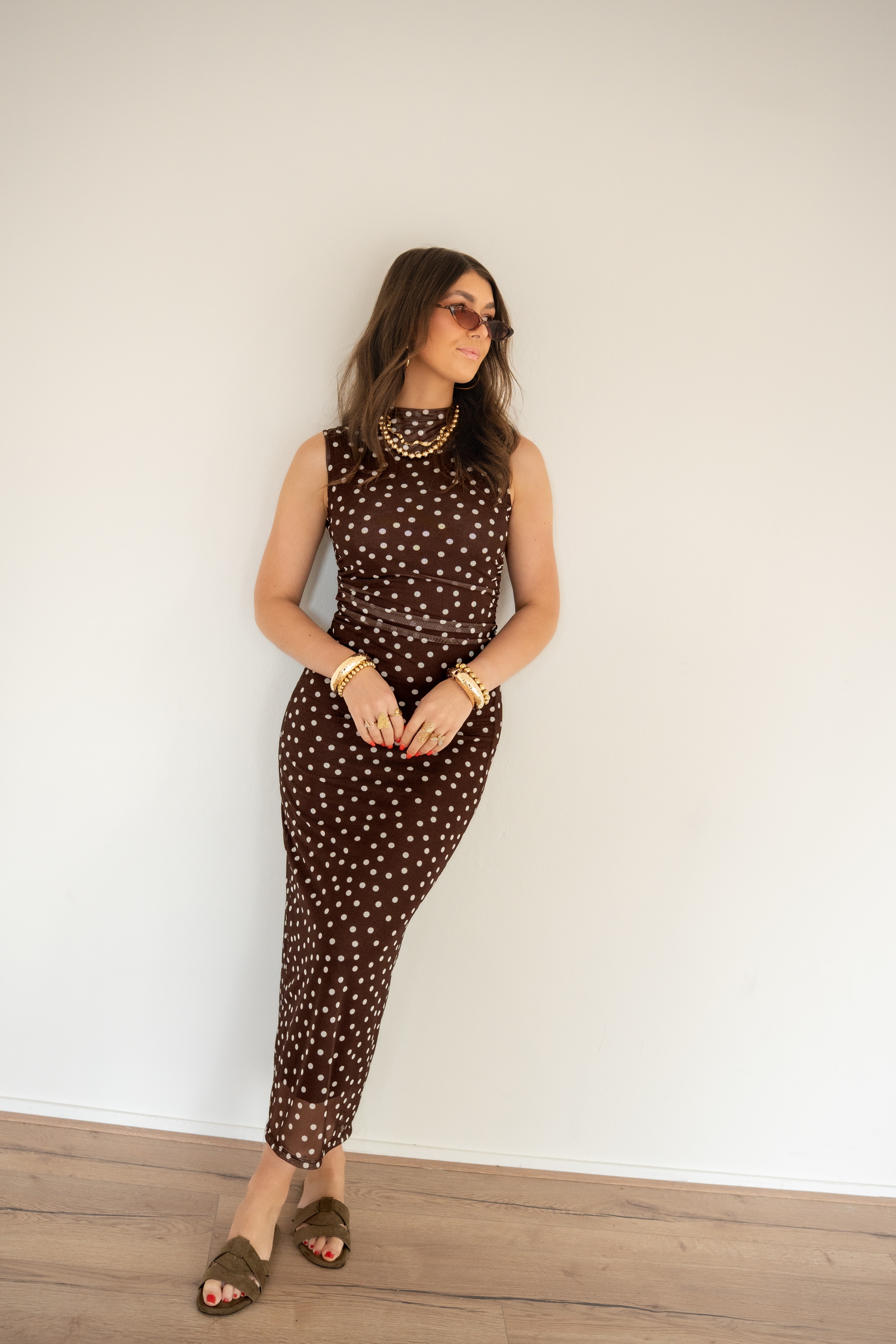 Bibi Dress Dots Brown - Afbeelding 9