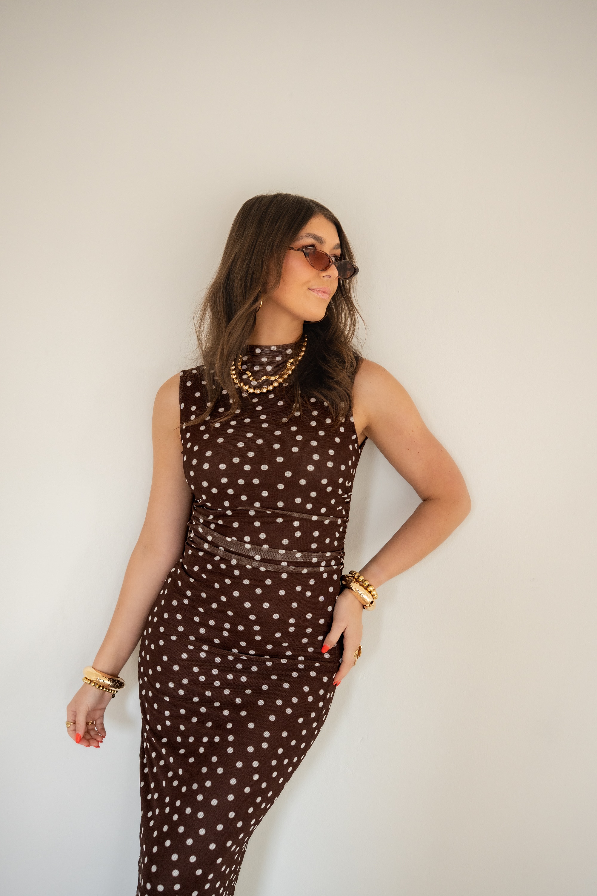 Bibi Dress Dots Brown - Afbeelding 8