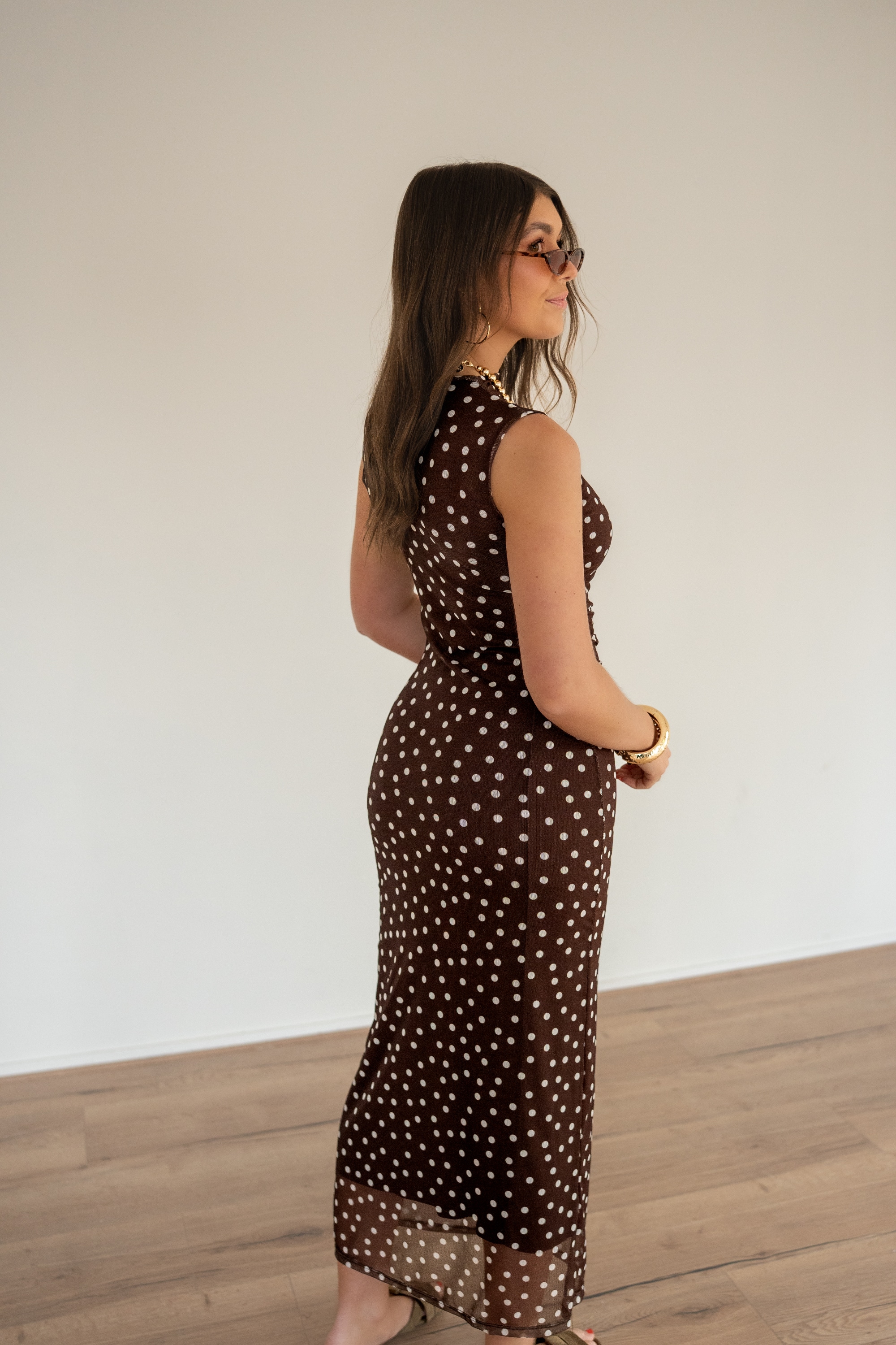 Bibi Dress Dots Brown - Afbeelding 6