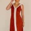 Lora Dress Rust White