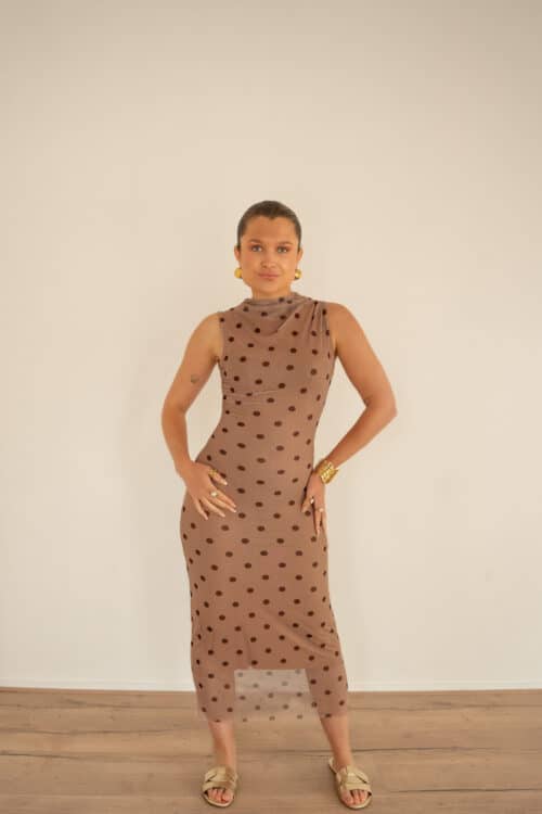 Alternative view of Lulu Dress Dots Beige