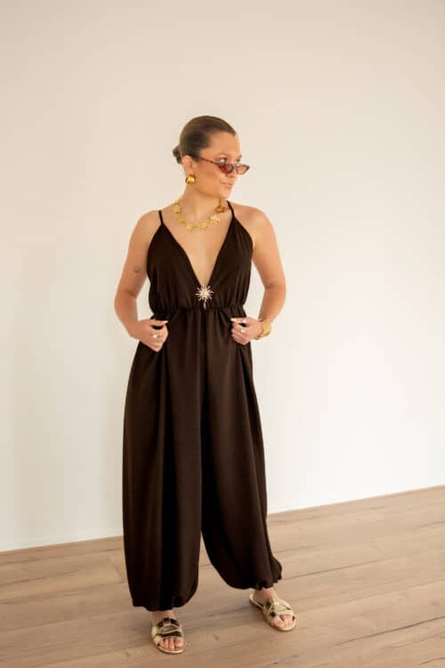 Sun Jumpsuit Brown