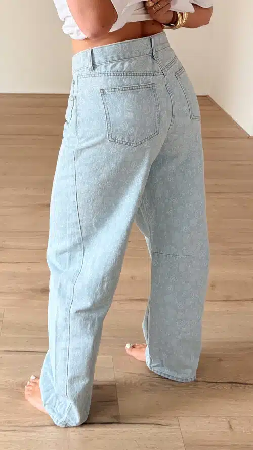 Alternative view of Kelly Barrel Jeans Print 3216-10
